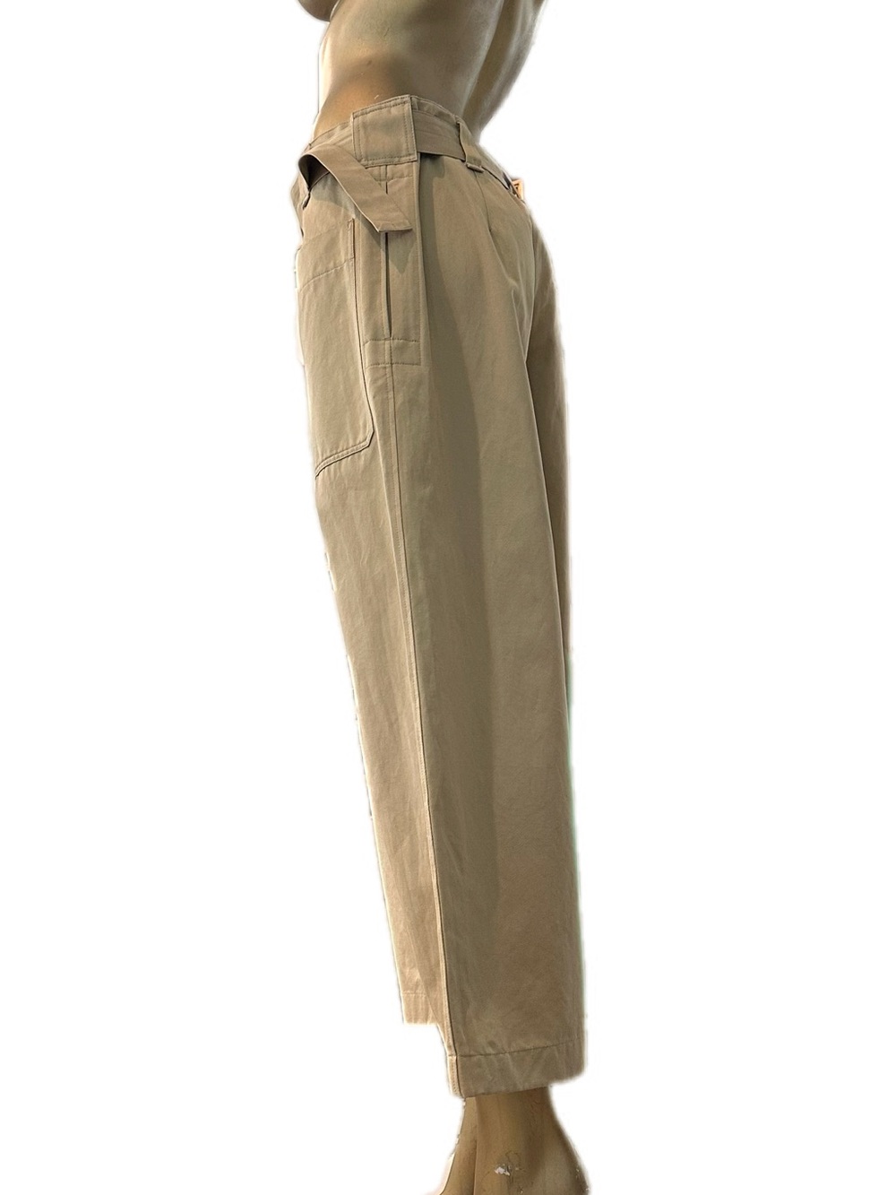 Lemaire Cotton/Linen Cropped Belted Pocket Chino Pants size 38, made in Romania - Picture 7 of 9
